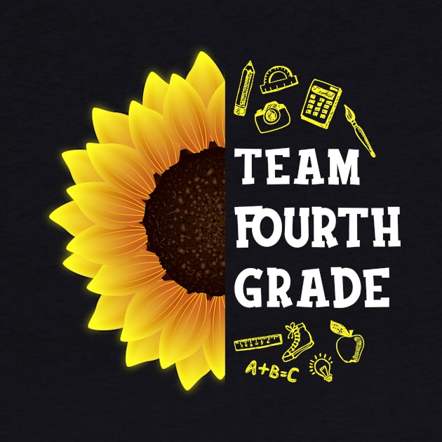 Team Fourth Grade Shirt First Day Preschool Back to School Sunflower Gift by hardyhtud